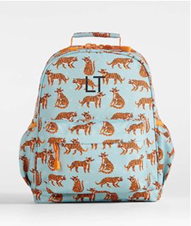 Big Cats Print Small Kids Backpack with Side Pockets