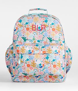 Flower Garden Medium Kids Backpack with Side Pockets