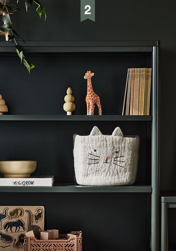 Cat Felt Shelf Storage Bin