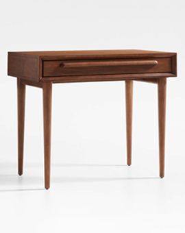 Tatum Walnut Wood Desk with Drawer