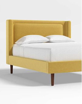 Weston Tuscan Yellow Boucle Upholstered Bed