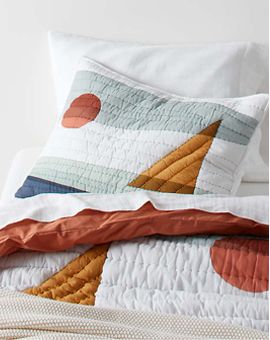 Ocean Dreams Embroidered Hand-Quilted Cotton Quilt