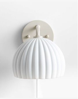 Bea White Ceramic Wall Sconce