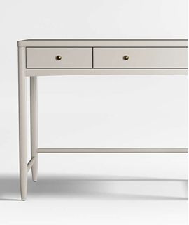 Hampshire Cozy Grey Wood 2-Drawer Desk