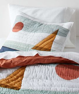 Ocean Dreams Embroidered Hand-Quilted Cotton Quilt