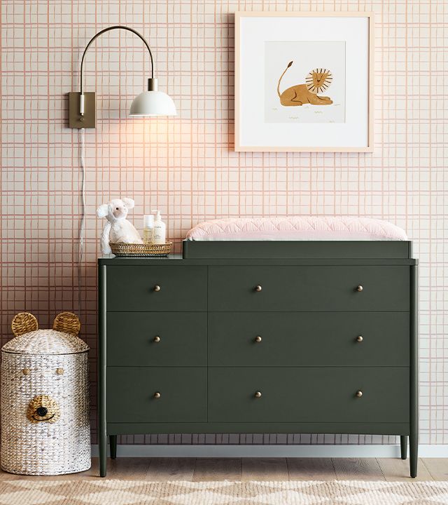 Hampshire Olive Green 6-Drawer Kids Dresser