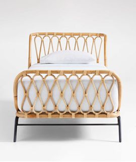 Rattan Kids Twin Bed