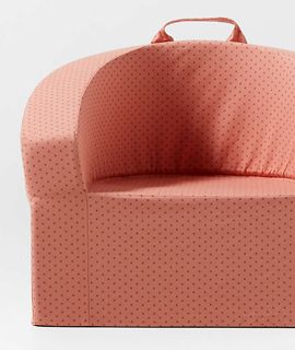 Large Pink Star Kids Lounge Barrel Chair