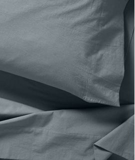 Cozy Cloud Slate Blue Organic Washed Cotton Sheet Set