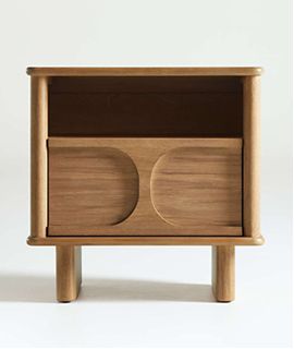 Wes Wood Nightstand with Drawer