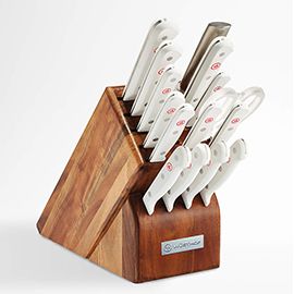 Wusthof Gourmet White 16-Piece Knife Block Set