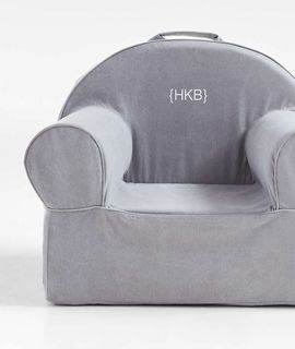 Large Pewter Grey Lounge Nod Chair