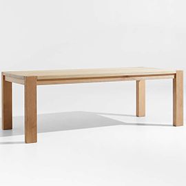 Terra 90" Natural White Oak Solid Wood Dining Table