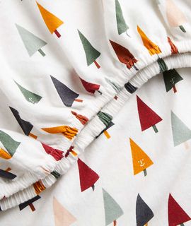 "Supercozy Friendly Forest Flannel Crib Fitted Sheet "
