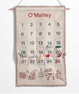 Scandi Heritage Linen Kids Advent Calendar