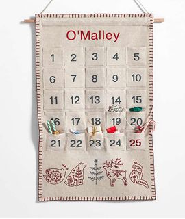 Scandi Heritage Linen Kids Advent Calendar