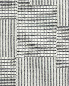 Flatweave Grid Light Grey Area Rug