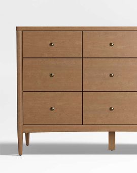 Hampshire Wood 6-Drawer Wide Dresser