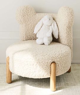 sherpa bear kids play chair