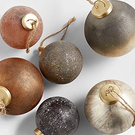 Rizzo Textured Ball Ornaments, Set of 6