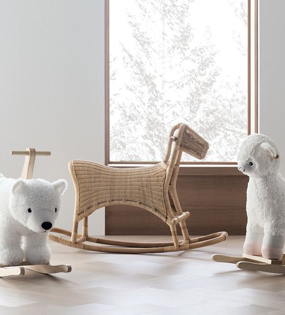 rattan rocking horse