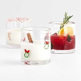 Holiday Double Old-Fashioned Glass
