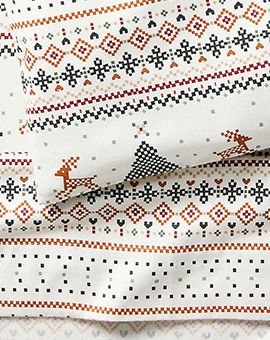 Supercozy Christmas Fairisle Organic Flannel Sheet Set