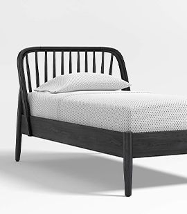 Bodie Spindle Ebonized Black Wood Bed