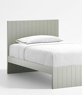 Finn Sage Green Wood Bed