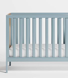 Opie Two-Tone Wood and Cloud Blue Crib