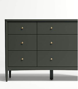 Hampshire Olive Green 6-Drawer Dresser