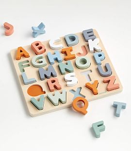 Janod Alphabet Wooden Baby Puzzle