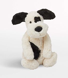 Jellycat® Bashful Black and Cream Puppy Kids Stuffed Animal