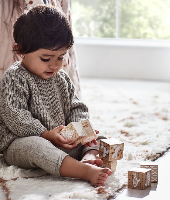 etched wooden baby blocks