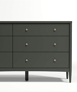 Hampshire Olive Green 6-Drawer Dresser