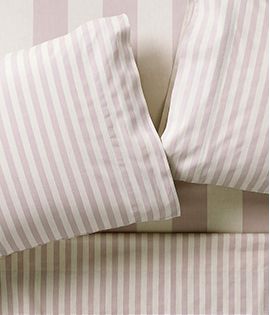 Riviera Moody Mauve Stripe Organic Cotton Kids Sheet Set