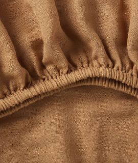 Supersoft Brulee Brown Organic Cotton Gauze Crib Fitted Sheet