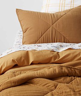 Supersoft Brulee Brown Gauze Cotton Quilt