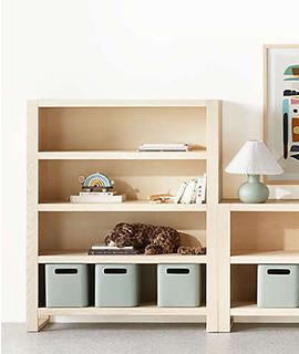 Gemini Tall 4-Shelf Wood Kids Bookcase