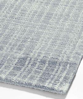 Viscose Grid Light Blue Area Rug