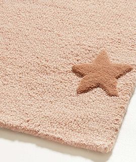Modern Star Wool Elegant Pink Area Rug