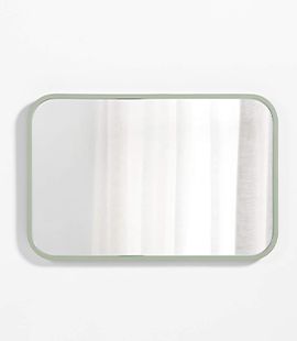 Reuna Sage Green Wood Rectangle Wall Mirror