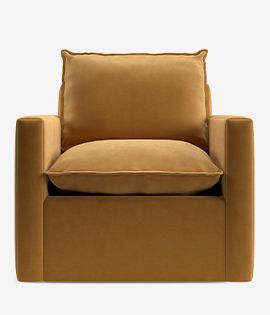 Harbour Flange Nursery Swivel Glider Chair in View Brandy Fabric