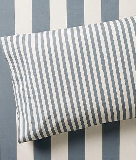 Riviera Slate Blue Stripe Organic Cotton Sheet Set