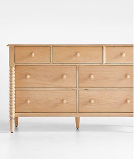 Jenny Lind Maple Wood Wide 7-Drawer Kids Dresser