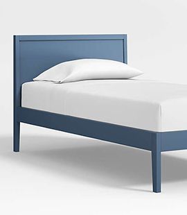 Ever Simple Slate Blue Wood Kids Twin Bed