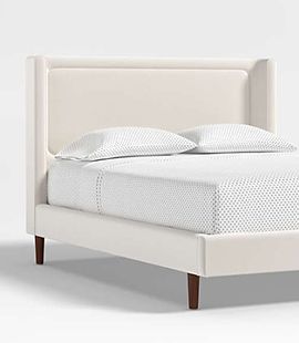 Weston Natural Cream Upholstered Kids Full Bed