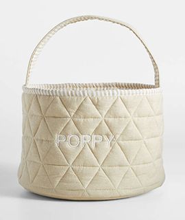 New Exclusive Stone Tan Quilted Kids Easter Basket