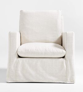 Ever Slipcovered Striped Nursery Glider Chair