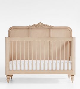 Lennox Carved Natural Wood Convertible Crib